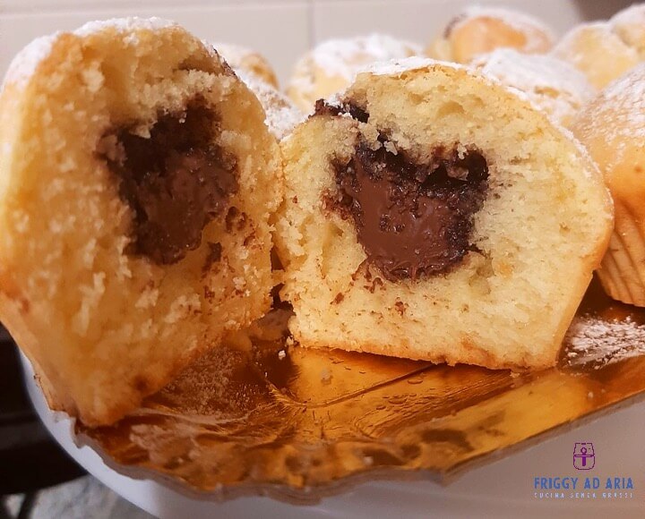 muffin con cuore di nutella