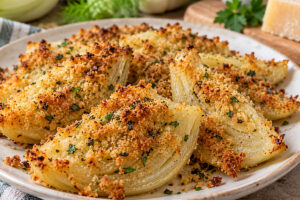 Finocchi gratinati precotti in friggitrice ad aria
