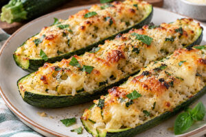 Barchette di zucchine in friggitrice ad aria