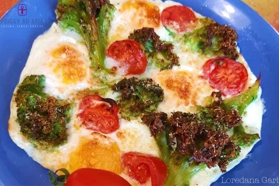 Frittata broccoletti e uova in friggitrice ad aria