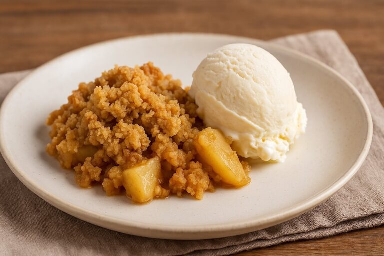 Crumble di mele e cannella: un dolce semplice e delicato di origine inglese, in friggitrice ad aria
