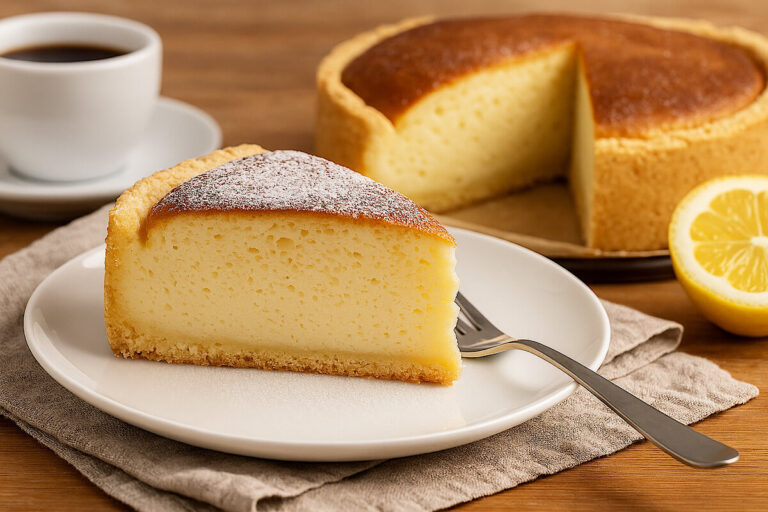 Käsekuchen in friggitrice ad aria: la torta tedesca al quark che profuma che tutta la casa