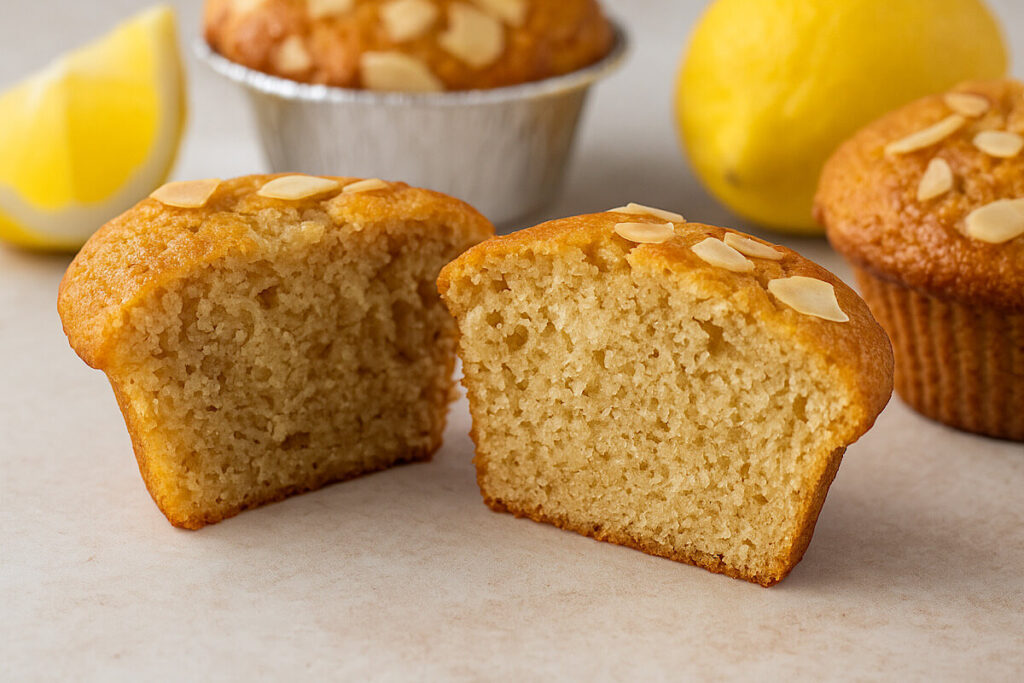Muffin limone e mandorle in friggitrice ad aria