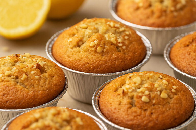 Muffin limone e mandorle in friggitrice ad aria: senza zucchero, perfetti per la dieta!