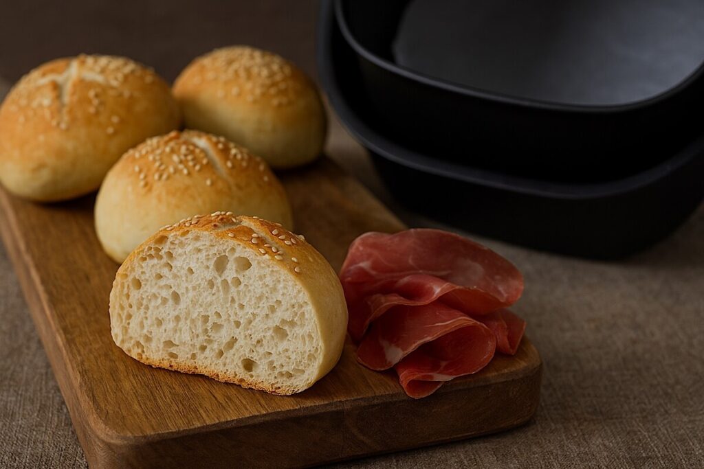 Panini caldi e soffici in friggitrice ad aria