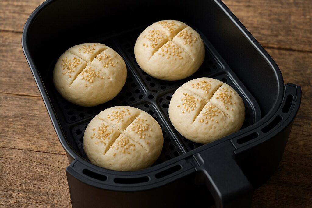 Panini caldi e soffici in friggitrice ad aria