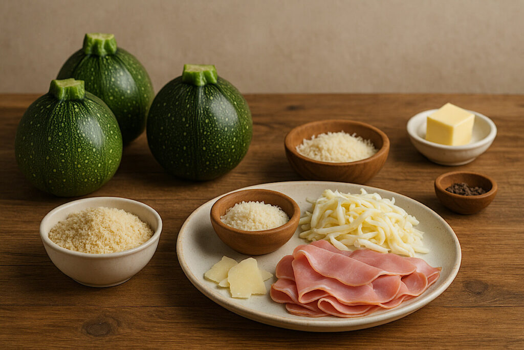 Parmigiana bianca di zucchine in friggitrice ad aria