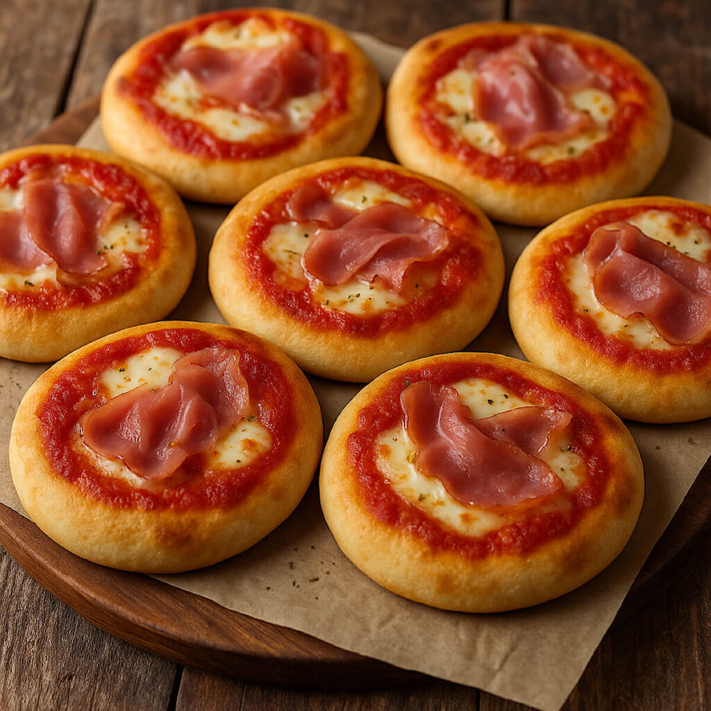 Pizzette con impasto di rosticceria siciliana 1 Pizzette con impasto di rosticceria siciliana