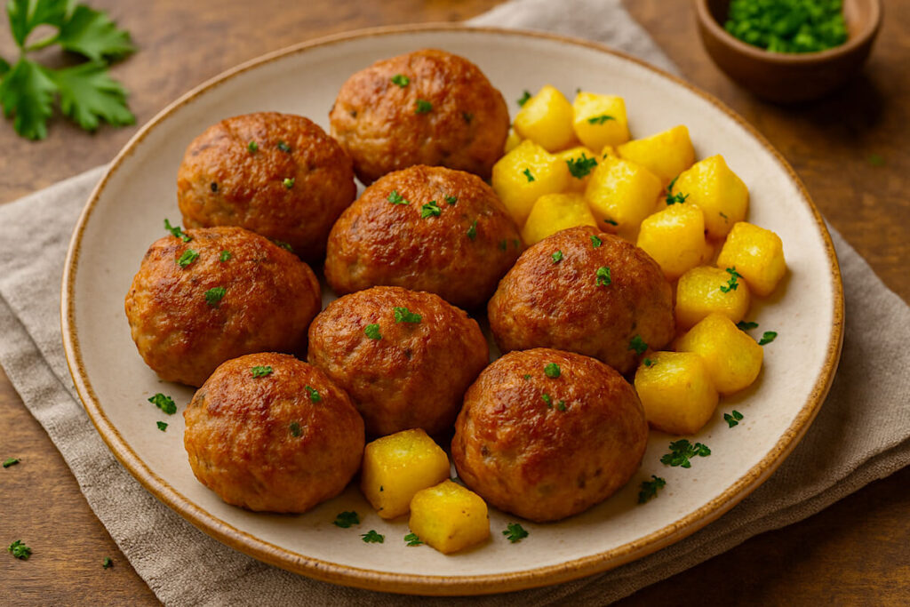 Polpette di manzo in friggitrice ad aria