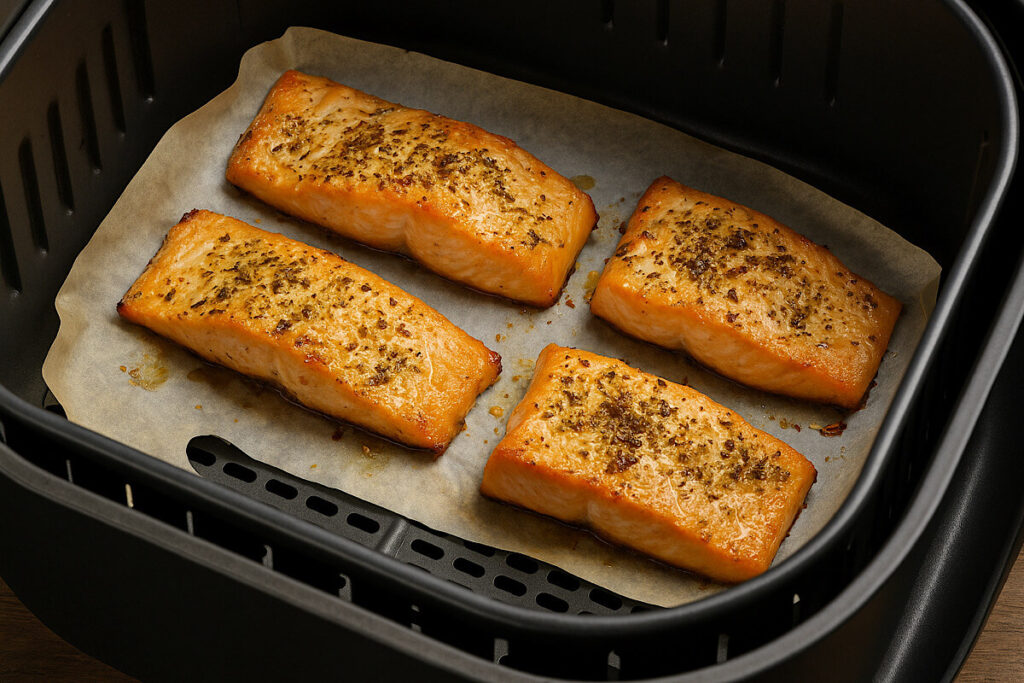 Salmone veloce in friggitrice ad aria