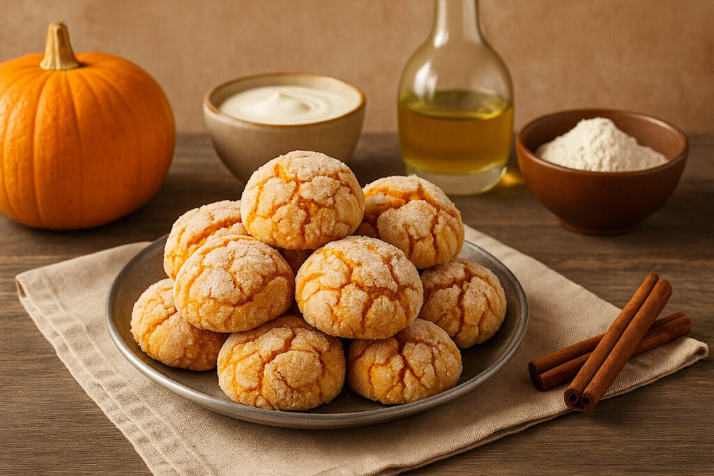 Biscotti con le crepe alla zucca in friggitrice ad aria e in forno 1 Biscotti con le crepe alla zucca in friggitrice ad aria e in forno