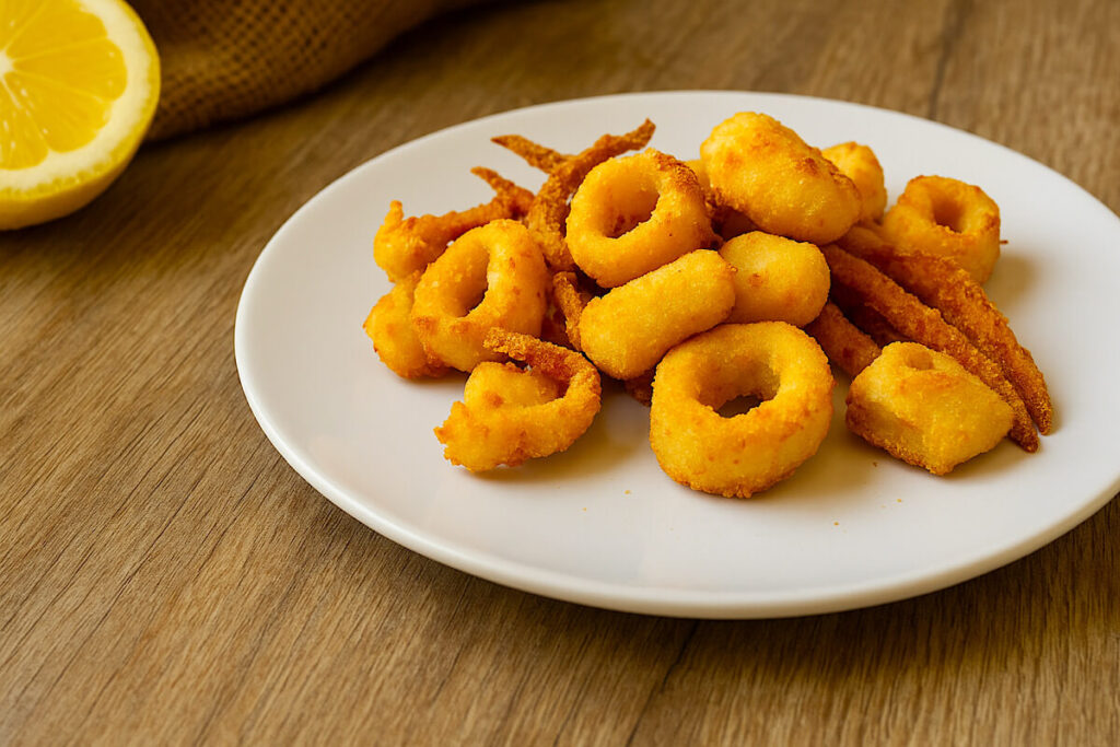 Frittura di totani in friggitrice ad aria