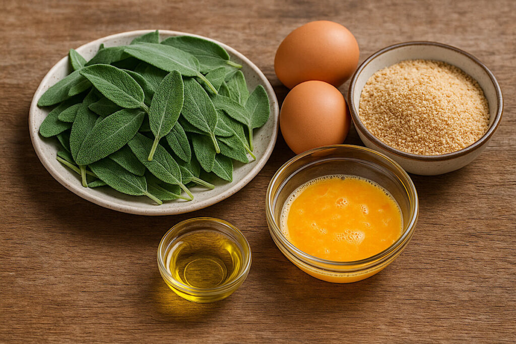 Salvia fritta in friggitrice ad aria (o in forno)