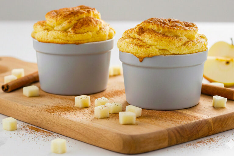 Il soufflè di mele fit (ma con una nota golosa) in friggitrice ad aria