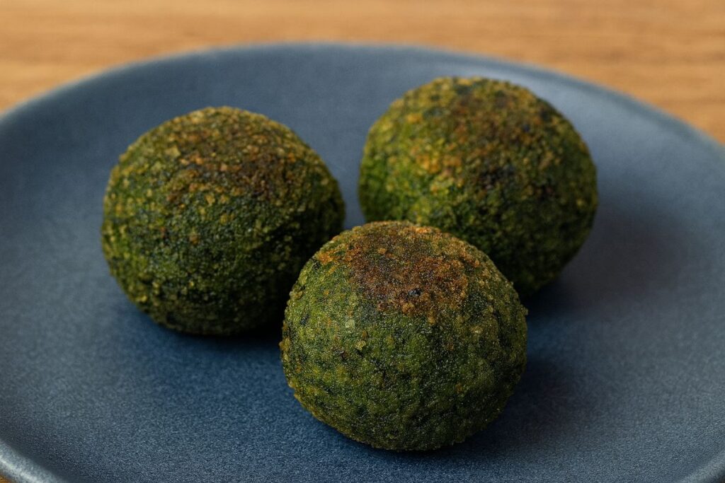 polpette di spinaci in friggitrice ad aria