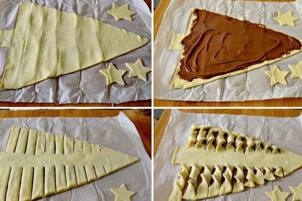 Albero di Natale alla Nutella in friggitrice ad aria tutorial Albero di Natale alla Nutella in friggitrice ad aria