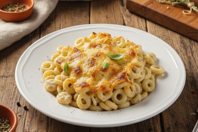Anelletti in friggitrice ad aria, ma in bianco: con i funghi sono più buoni che mai
