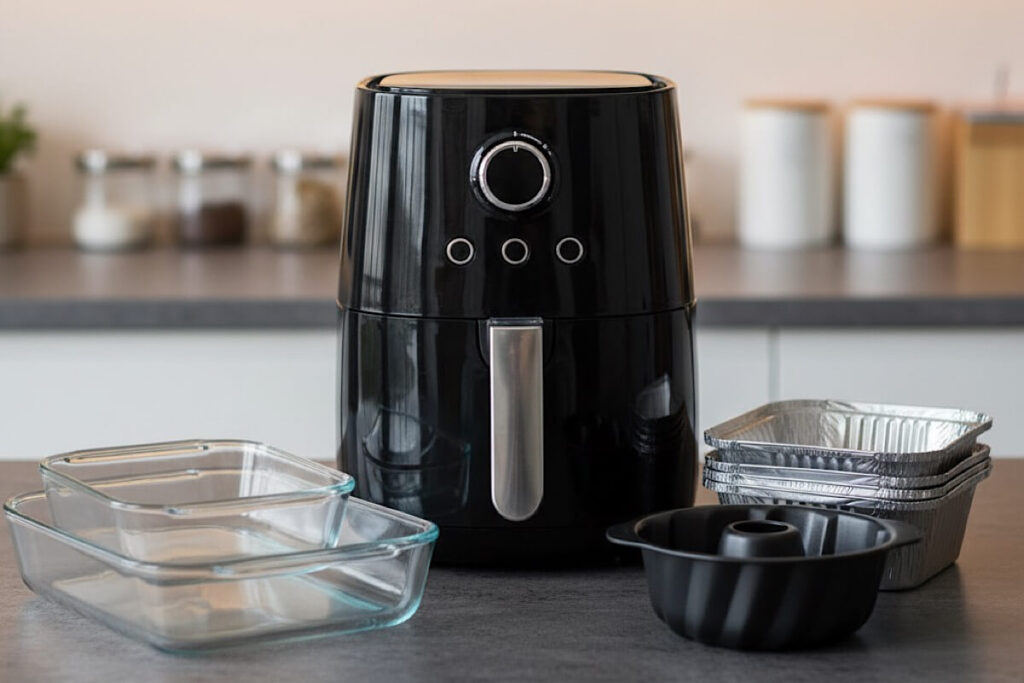 Contenitori in friggitrice ad aria