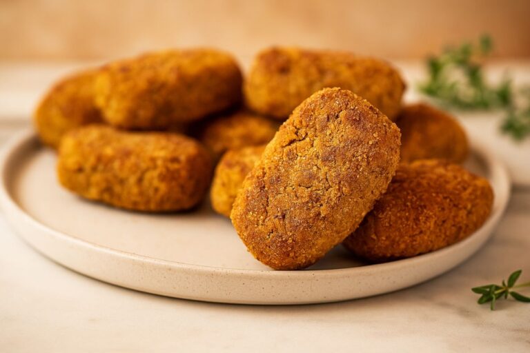 Nuggets senza pollo, con ceci e zucca in friggitrice ad aria: poco calorici e dal gusto unico