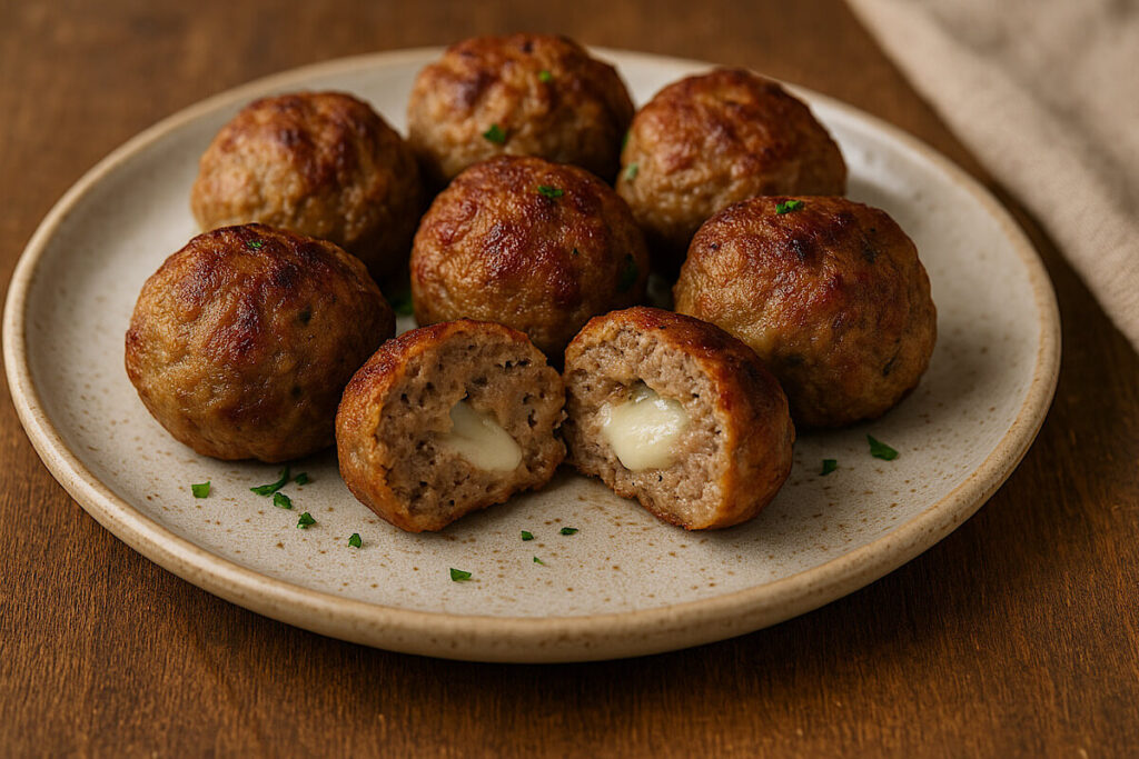 Polpette di carne con patata nell’impasto in friggitrice ad aria