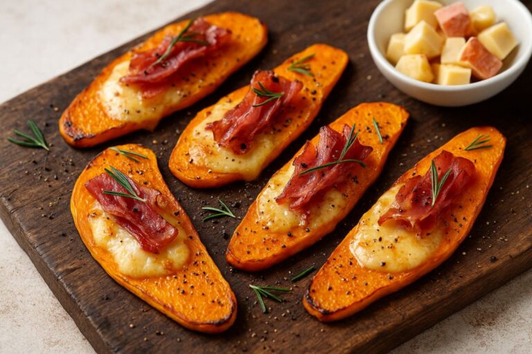 Finte bruschette salate di zucca, l’antipasto da fare in friggitrice ad aria anche all’ultimo minuto