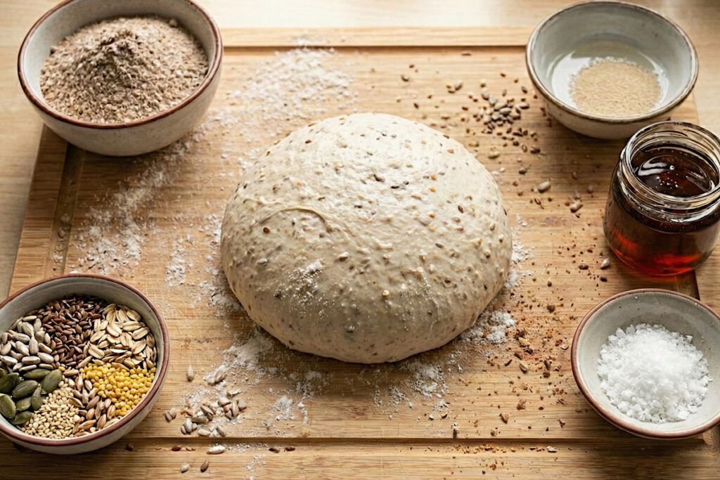 Pane nero ai sette cereali in friggitrice ad aria 2 Pane nero ai sette cereali in friggitrice ad aria