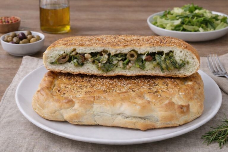 Ripiena al punto giusto e con un impasto perfetto: è la pizza di scarola in friggitrice ad aria