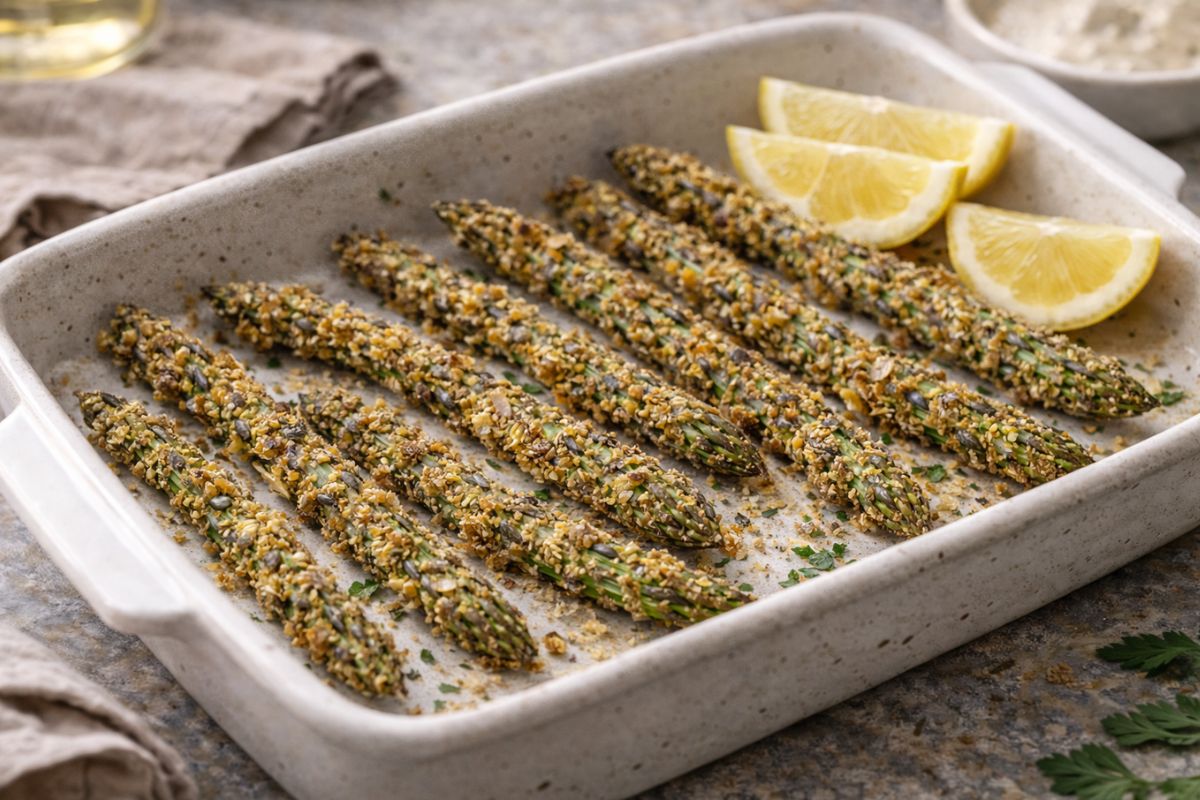 Asparagi crispy in friggitrice ad aria, con una panatura che non hai mai fatto prima