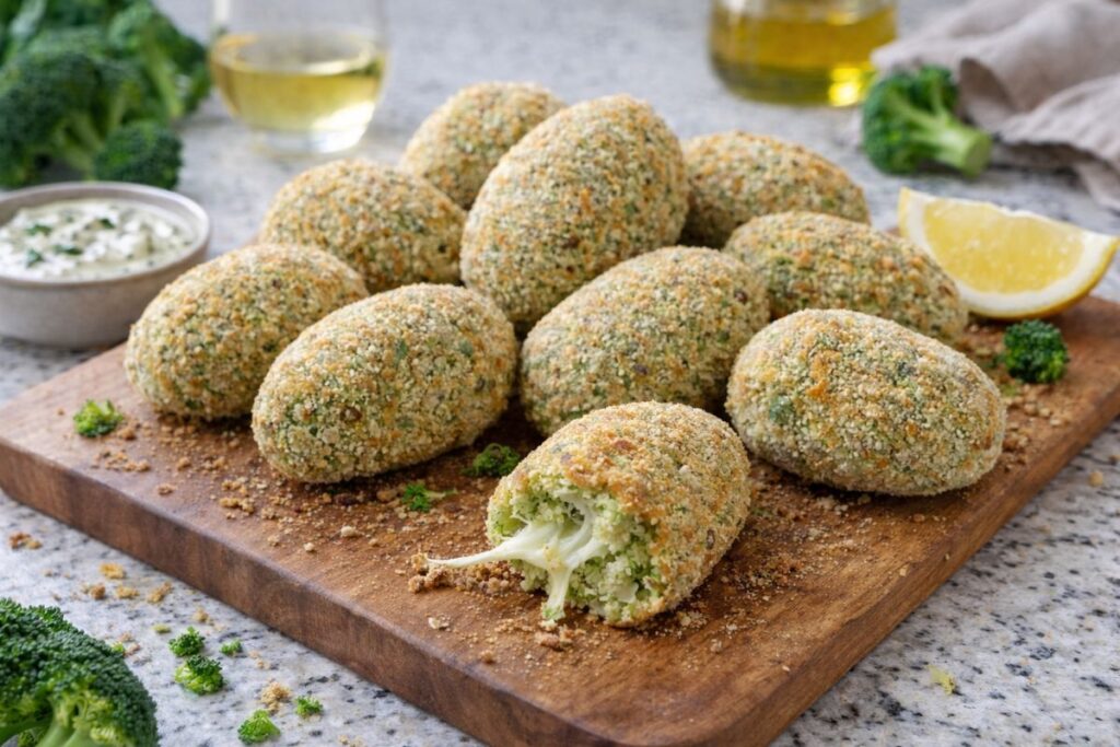 Bombette di broccoli in friggitrice ad aria