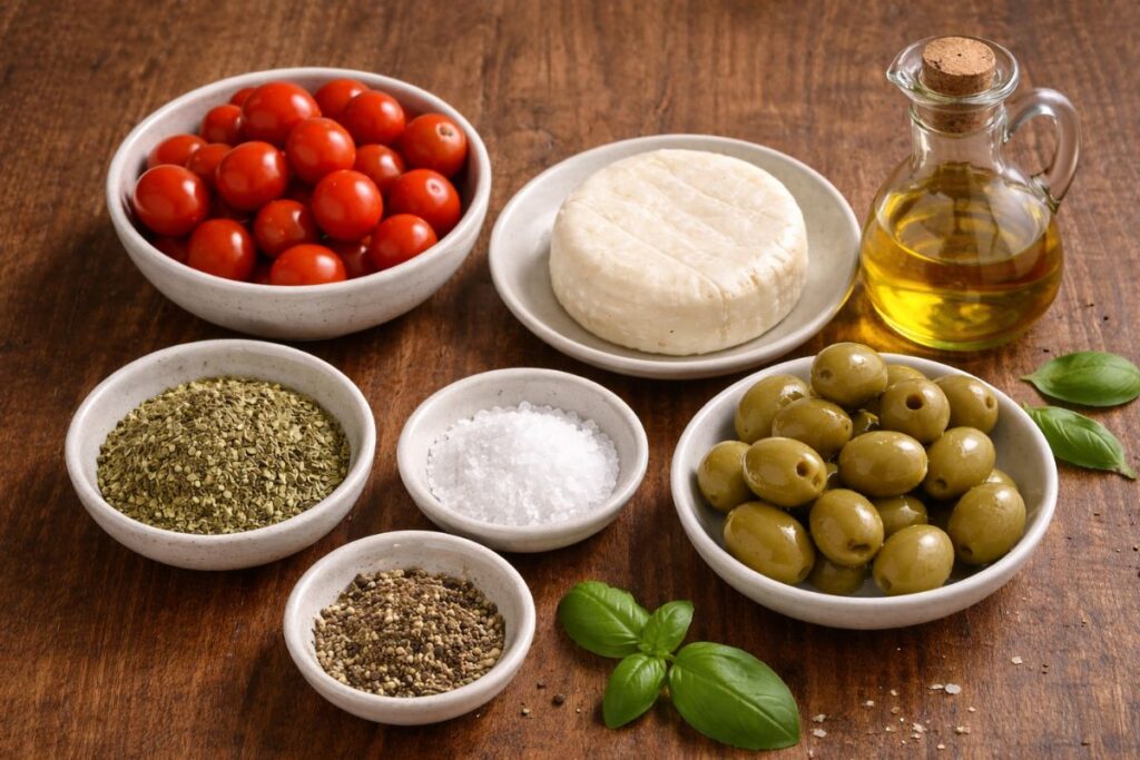 Tomino mediterraneo in friggitrice ad aria, ingredienti