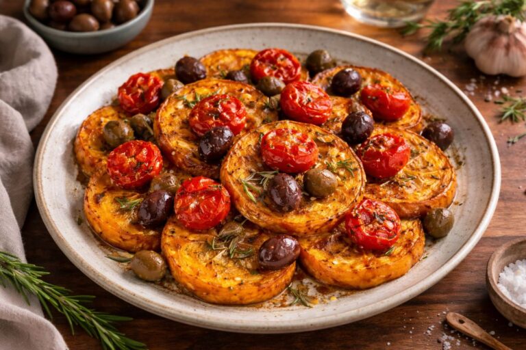 Sapori mediterranei per questa zucca gratinata in friggitrice ad aria (contorno semplicissimo)