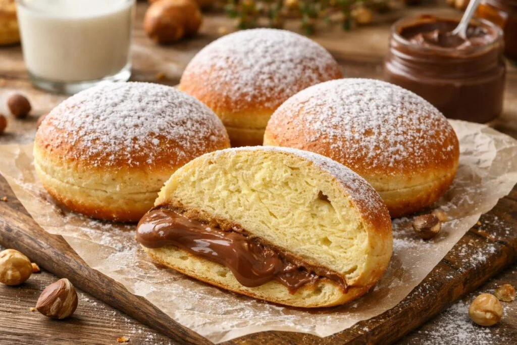 bomboloni alla Nutella in friggitrice ad aria