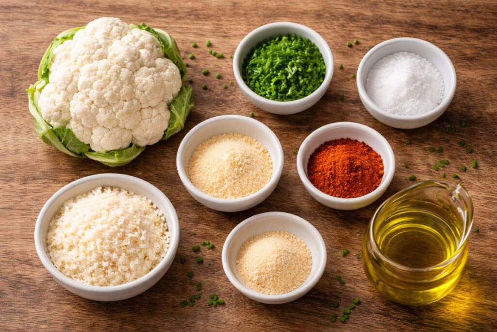 cavolfiore speziato in friggitrice ad aria, ingredienti