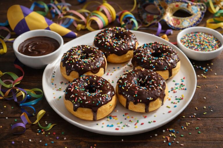 La colazione di Carnevale in friggitrice ad aria: ciambelline Arlecchino, buone e coloratissime