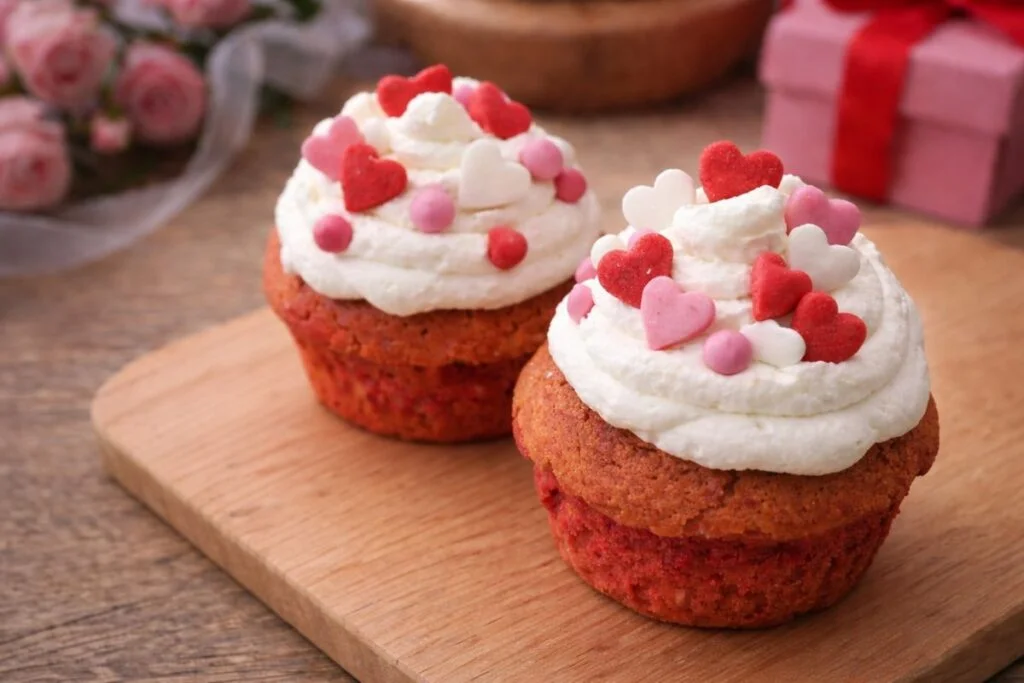 cupcake di San Valentino in friggitrice ad aria