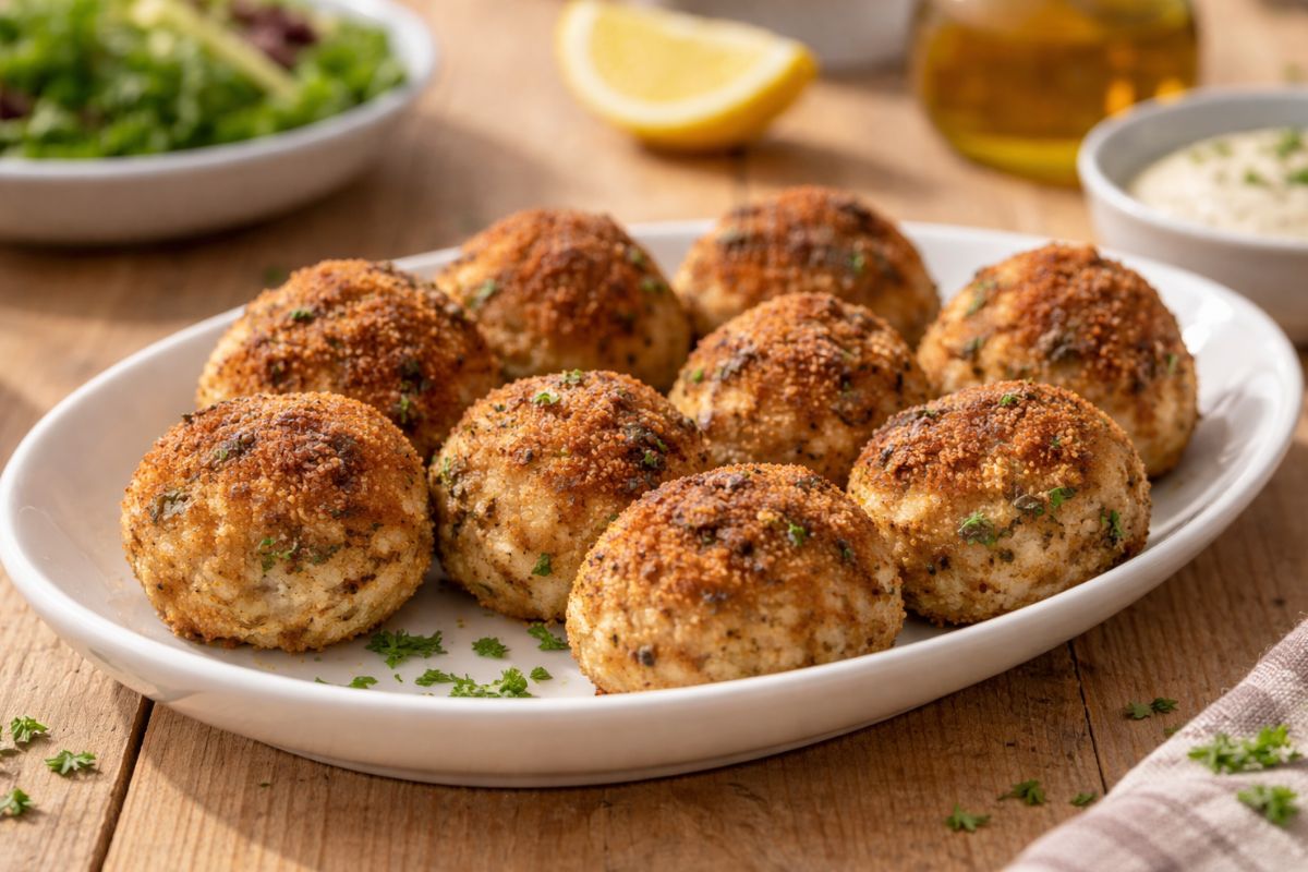 Antipasto o secondo? Queste polpette di patate e funghi vegane in friggitrice ad aria sono morbide e squisite