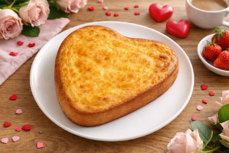 La torta magica a forma di cuore in friggitrice ad aria, per un San Valentino che profuma di buono