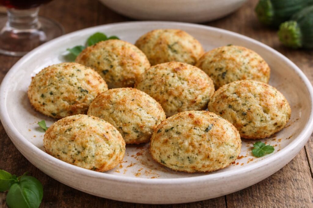 Bombette di zucchine in friggitrice ad aria