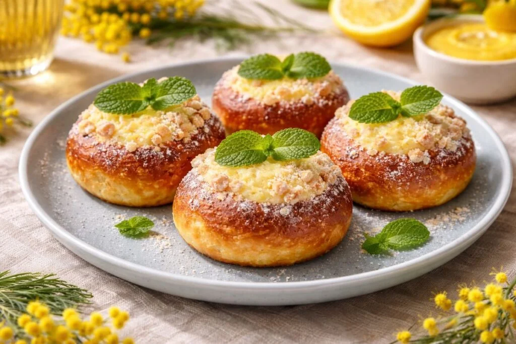 Brioche mimosa in friggitrice ad aria