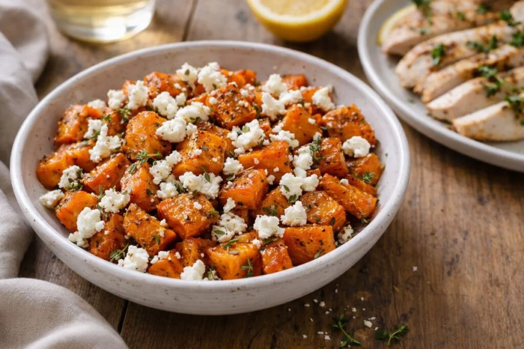 Carote con la feta in friggitrice ad aria