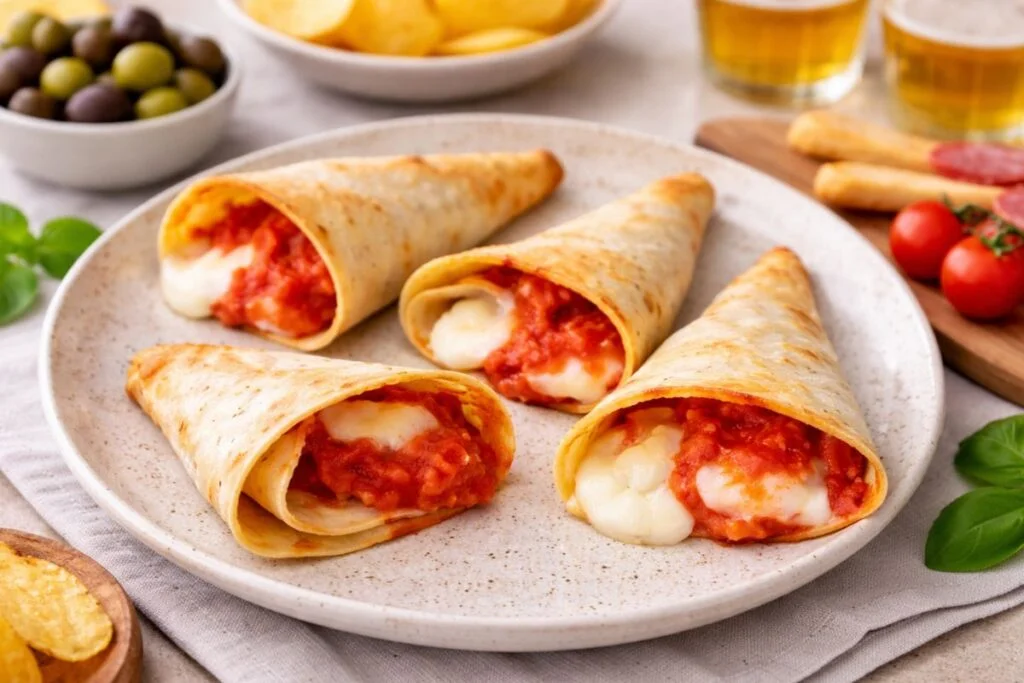 Cono di pizza in friggitrice ad aria