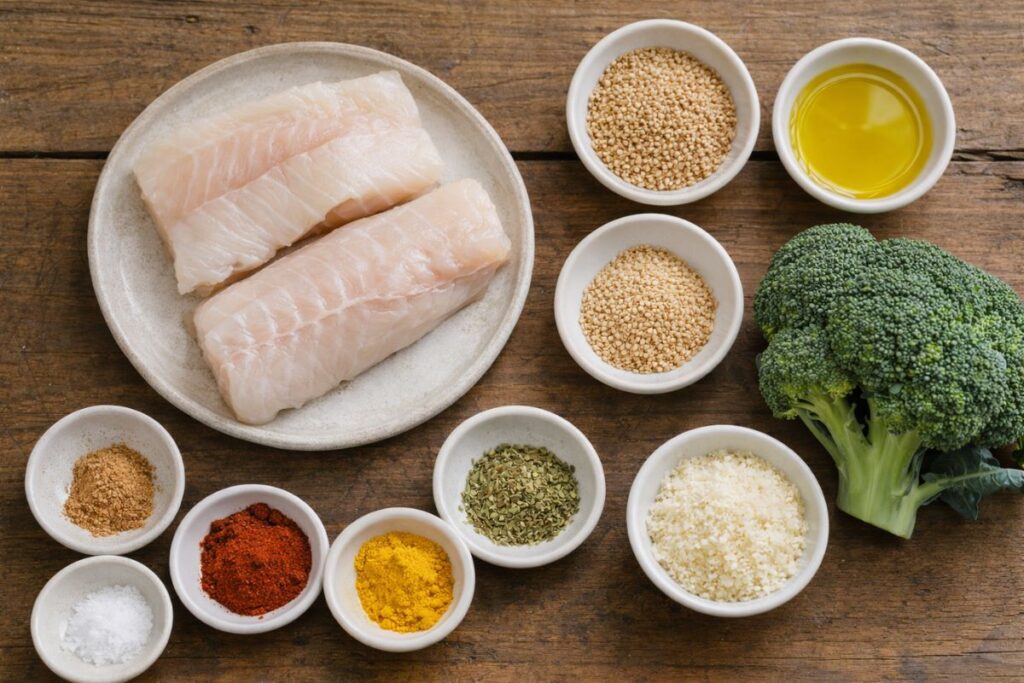 Merluzzo speziato in friggitrice ad aria, ingredienti