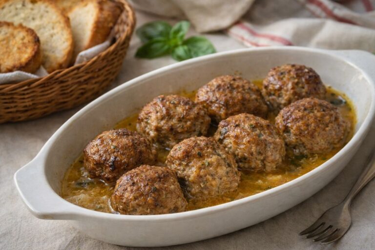 Le polpette come le fa la nonna, ma in friggitrice ad aria:  umide e saporite, con scarpetta assicurata