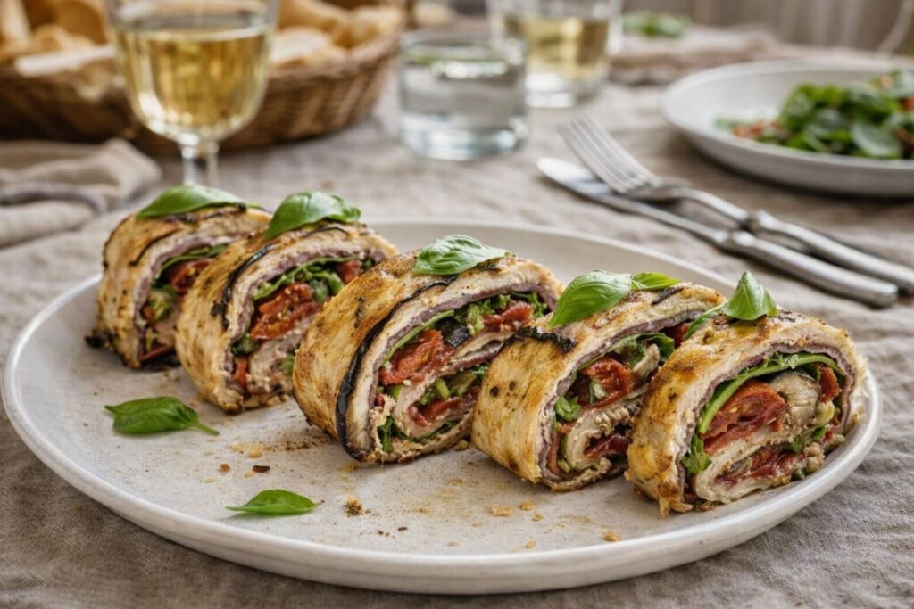 Rotolo di melanzane in friggitrice ad aria