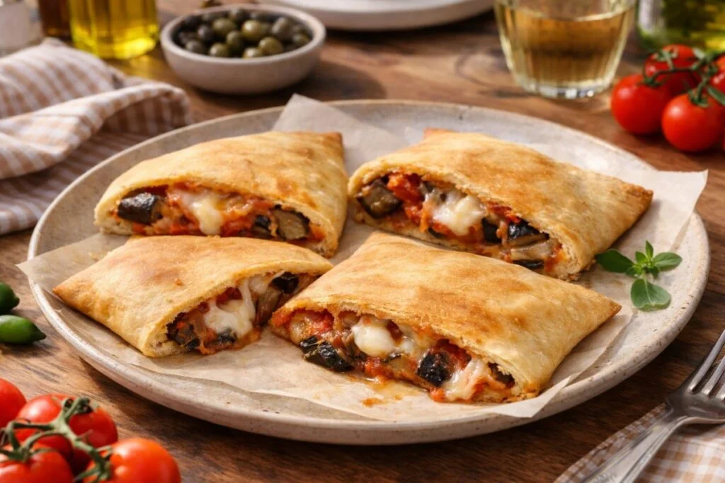 Rustico con melanzane e provola in friggitrice ad aria