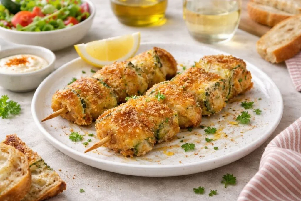 spiedini di zucchine in friggitrice ad aria