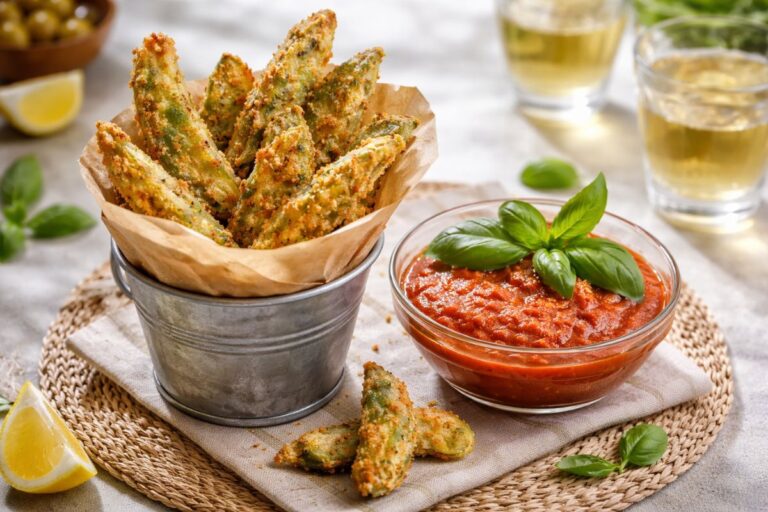 Non sai mai come fare le taccole? Provale impanate in friggitrice ad aria (con salsa di accompagnamento)