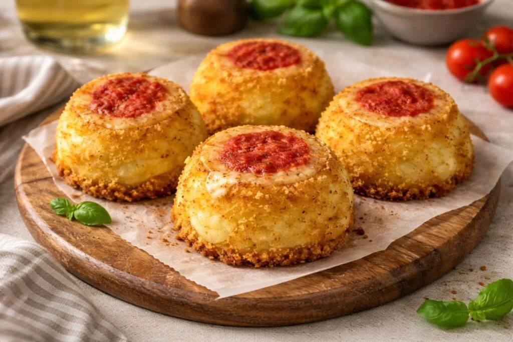 tortini di patate alla pizzaiola in friggitrice ad aria
