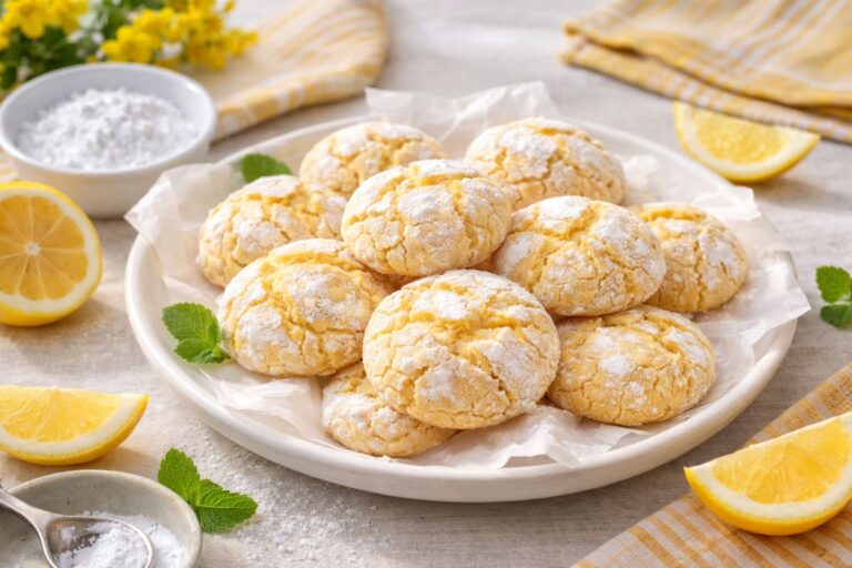 I classici biscotti al limone in friggitrice ad aria: effetto crinkle assicurato