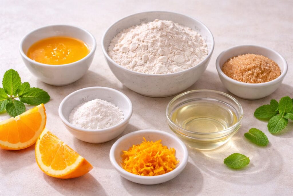 Biscotti profumati all'arancia in friggitrice ad aria, ingredienti